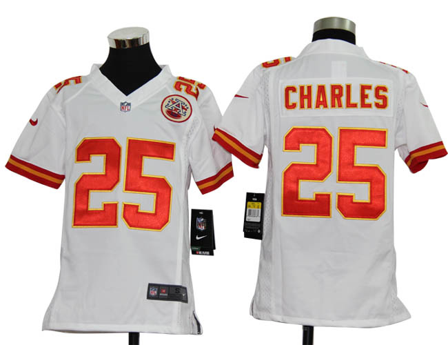 Nike Game Jerseys white Kansas City Chiefs 25 Jamaal Charles